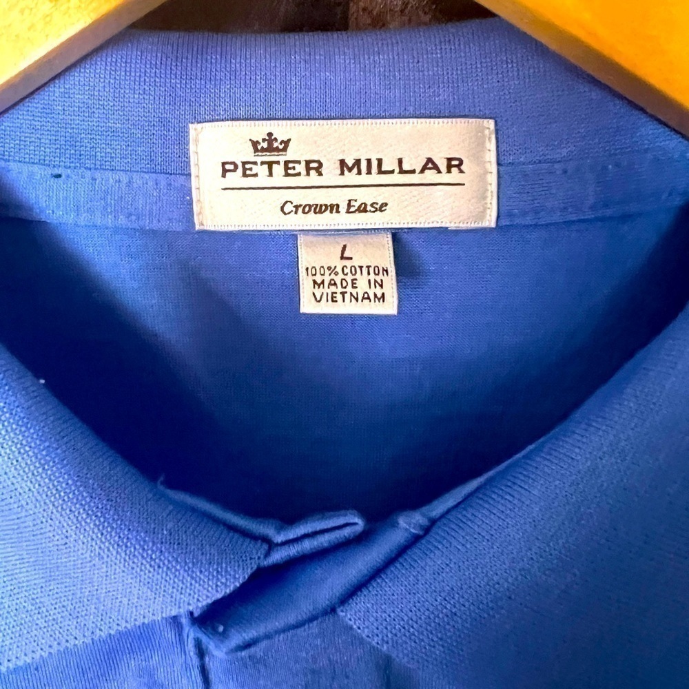 Peter Millar Polo ( Crown Ease) Blue Size:Large 100% Cotton